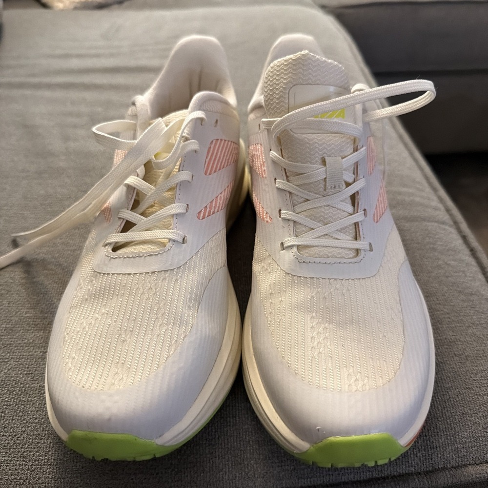 Avia Lightweight Mesh White Orange Green Low Top Running Sneakers - Picture 2 of 6